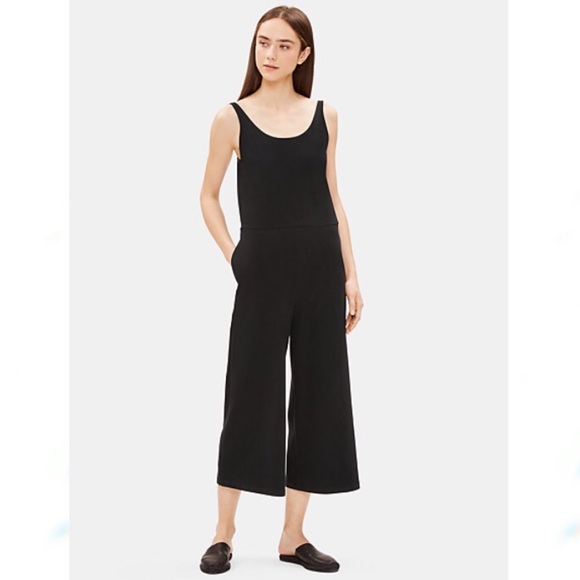 Eileen Fisher Pants - Eileen Fisher Black Cami Stretch Jersey Jumpsuit